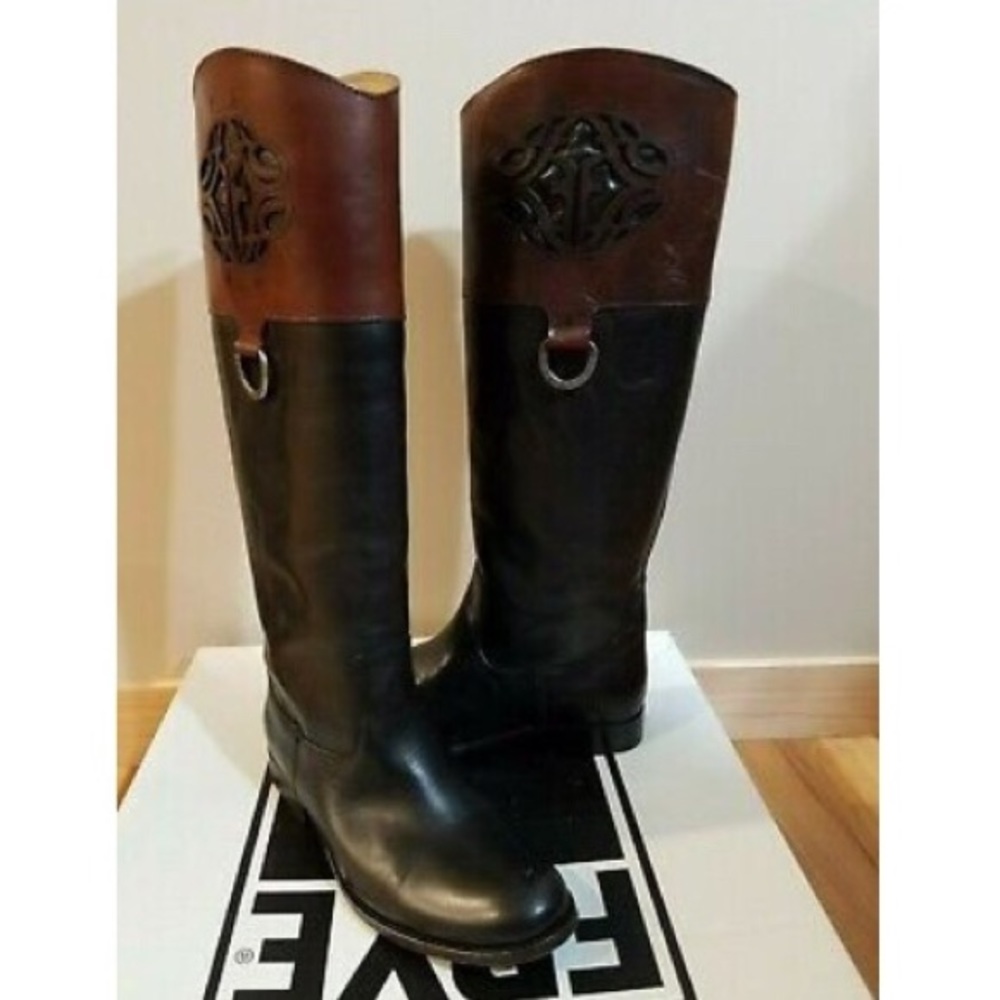 Frye Melissa logo boots